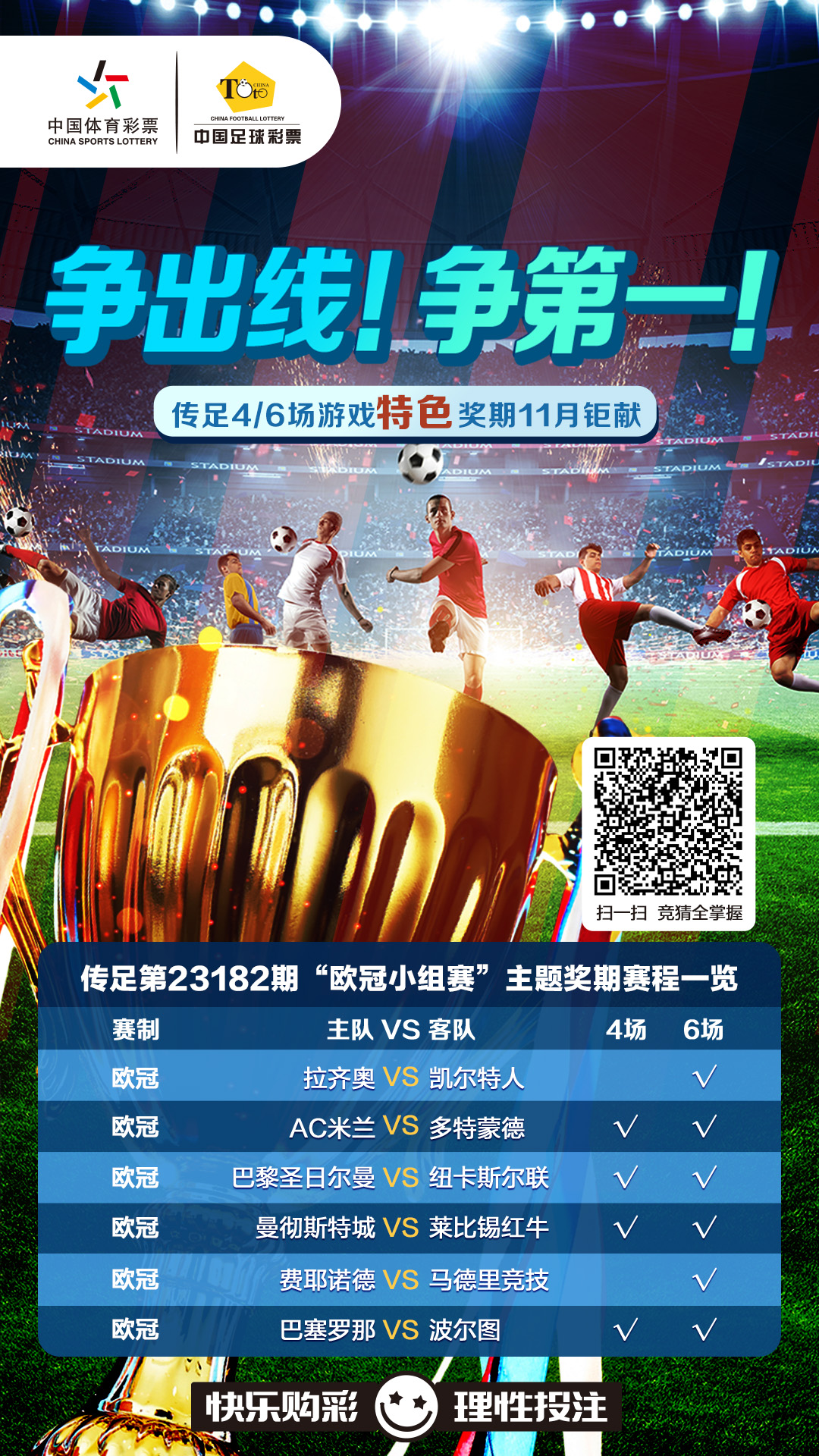 歐洲杯2024：爭出線爭第一！傳足特色獎期第23182期聚焦“歐冠小組賽”